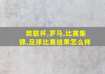 欧联杯,罗马,比赛集锦,足球比赛结果怎么样