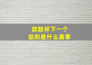 欧联杯下一个级别是什么赛事