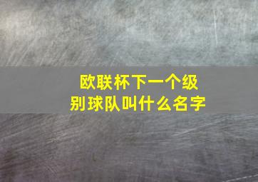 欧联杯下一个级别球队叫什么名字