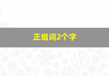 正组词2个字