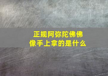 正规阿弥陀佛佛像手上拿的是什么