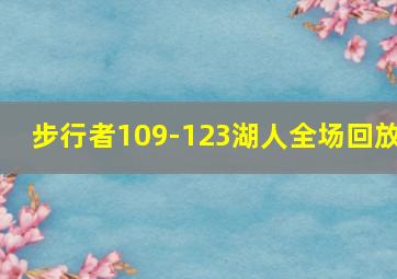 步行者109-123湖人全场回放