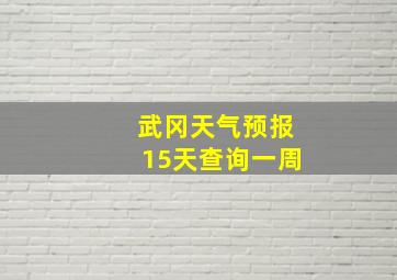 武冈天气预报15天查询一周