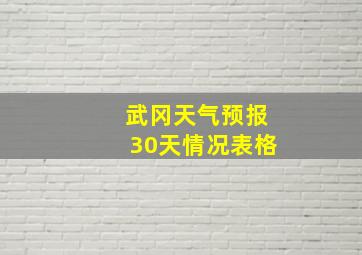 武冈天气预报30天情况表格