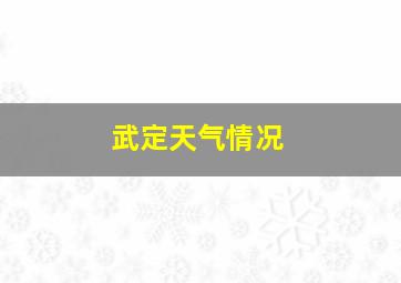 武定天气情况