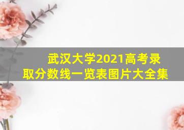 武汉大学2021高考录取分数线一览表图片大全集