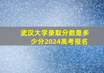 武汉大学录取分数是多少分2024高考报名