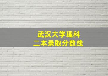 武汉大学理科二本录取分数线