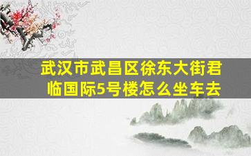 武汉市武昌区徐东大街君临国际5号楼怎么坐车去