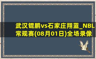 武汉锟鹏vs石家庄翔蓝_NBL常规赛(08月01日)全场录像