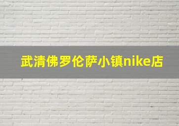 武清佛罗伦萨小镇nike店