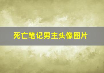 死亡笔记男主头像图片