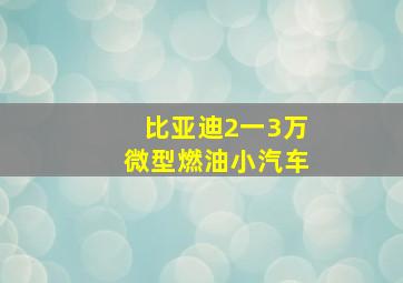 比亚迪2一3万微型燃油小汽车