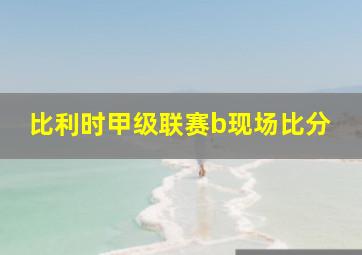 比利时甲级联赛b现场比分