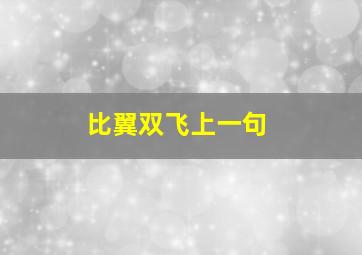 比翼双飞上一句