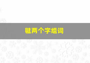 毽两个字组词