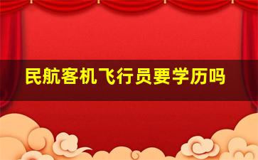 民航客机飞行员要学历吗