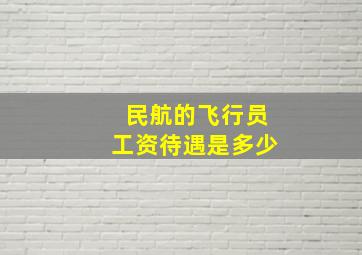 民航的飞行员工资待遇是多少