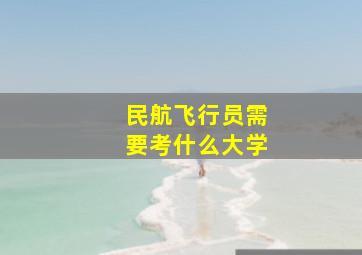 民航飞行员需要考什么大学