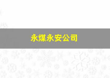 永煤永安公司