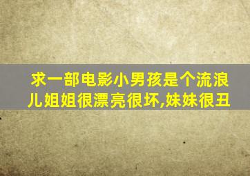 求一部电影小男孩是个流浪儿姐姐很漂亮很坏,妹妹很丑