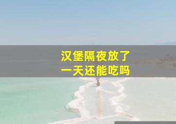 汉堡隔夜放了一天还能吃吗