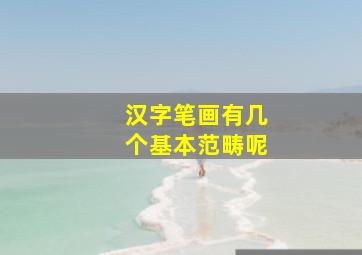 汉字笔画有几个基本范畴呢