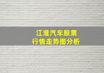 江淮汽车股票行情走势图分析