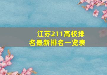 江苏211高校排名最新排名一览表