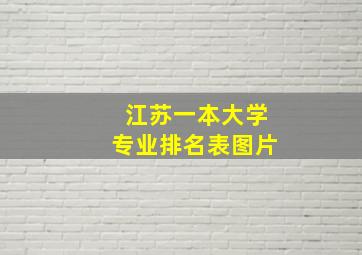 江苏一本大学专业排名表图片