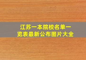 江苏一本院校名单一览表最新公布图片大全