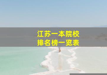 江苏一本院校排名榜一览表