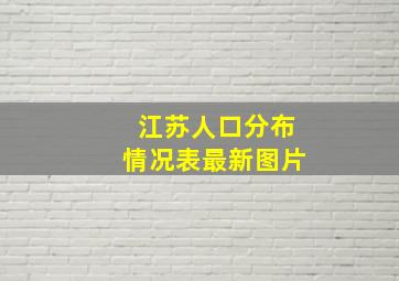 江苏人口分布情况表最新图片