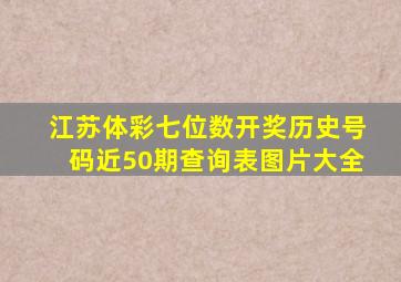 江苏体彩七位数开奖历史号码近50期查询表图片大全