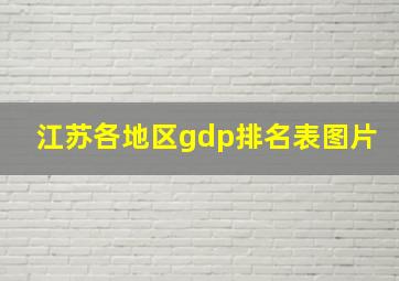 江苏各地区gdp排名表图片