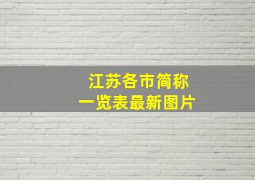 江苏各市简称一览表最新图片