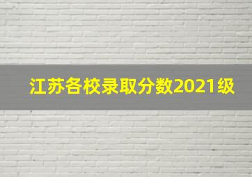 江苏各校录取分数2021级