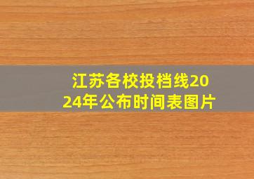 江苏各校投档线2024年公布时间表图片