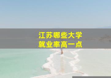 江苏哪些大学就业率高一点