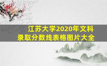 江苏大学2020年文科录取分数线表格图片大全