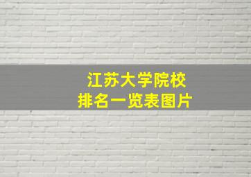 江苏大学院校排名一览表图片