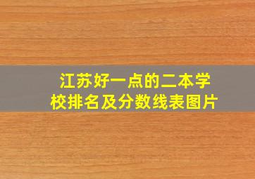 江苏好一点的二本学校排名及分数线表图片