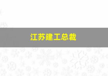 江苏建工总裁