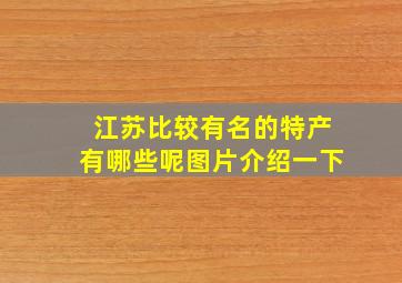 江苏比较有名的特产有哪些呢图片介绍一下