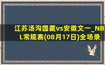 江苏汤沟国藏vs安徽文一_NBL常规赛(08月17日)全场录像