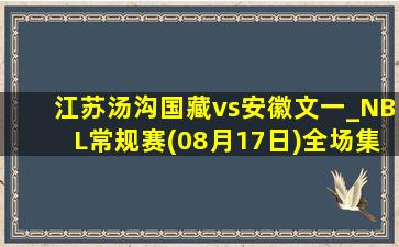 江苏汤沟国藏vs安徽文一_NBL常规赛(08月17日)全场集锦