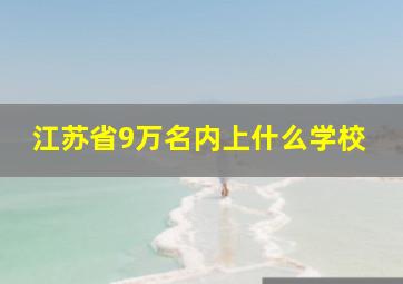 江苏省9万名内上什么学校