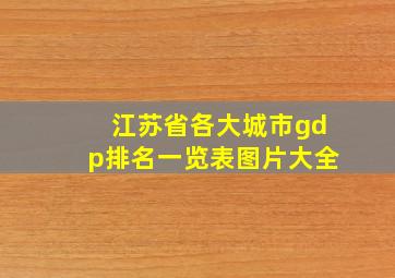 江苏省各大城市gdp排名一览表图片大全