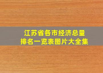 江苏省各市经济总量排名一览表图片大全集