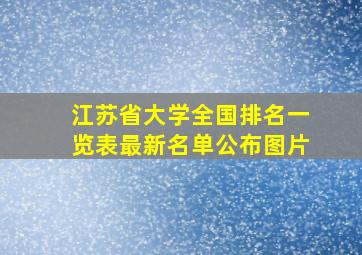 江苏省大学全国排名一览表最新名单公布图片